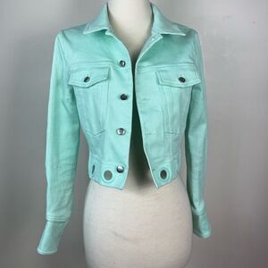 For Love & Lemons Creme Puff Grommet Cropped Jacket XS